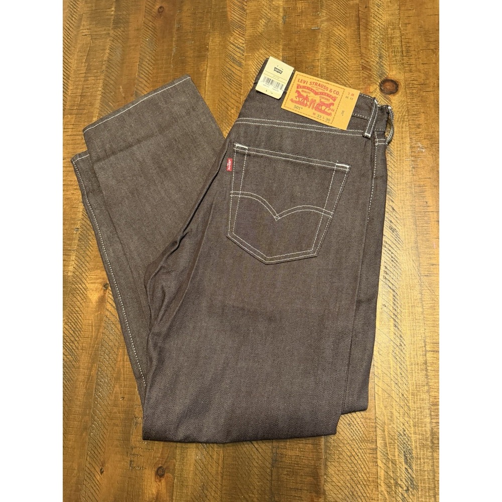 Levi's Men's 501 Original Shrink-to-Fit Raw Brown Straight Leg Jeans 33x30 NWT